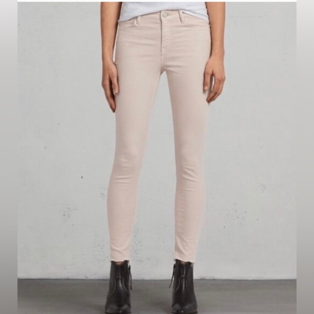 All saints Grace skinny pink jeans size  25
